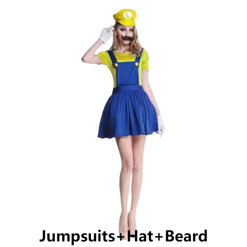 Halloween Cosplay Costume For Kids And Adults Super Mario Outfit In Various Colors