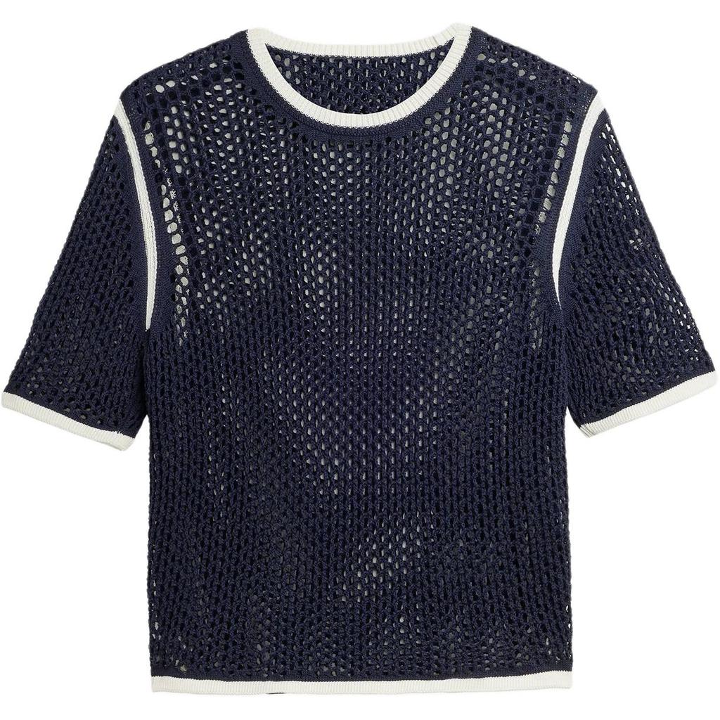Adidas X Wales Bonner Knit Tee White/Green/Blue Bird/Night Indigo Men Tops KA7052