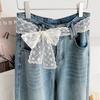 Women Korean Style Long Lace Scarf Multifunctional Decorative Waist Belt Hair Band