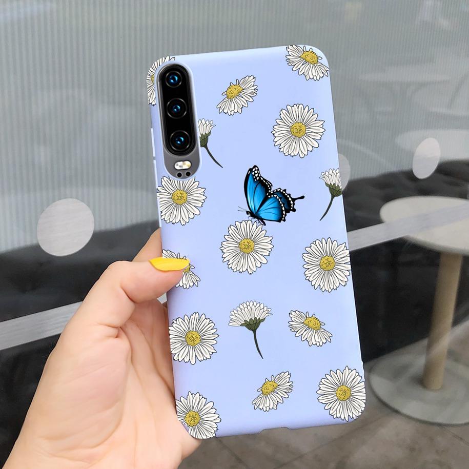 P30 Lite Case Fashion Flower Pattern Phone Case For Huawei P30 P 30 P30Lite 2020 MAR-LX1M Shockproof Bumper Soft TPU Funda Coque