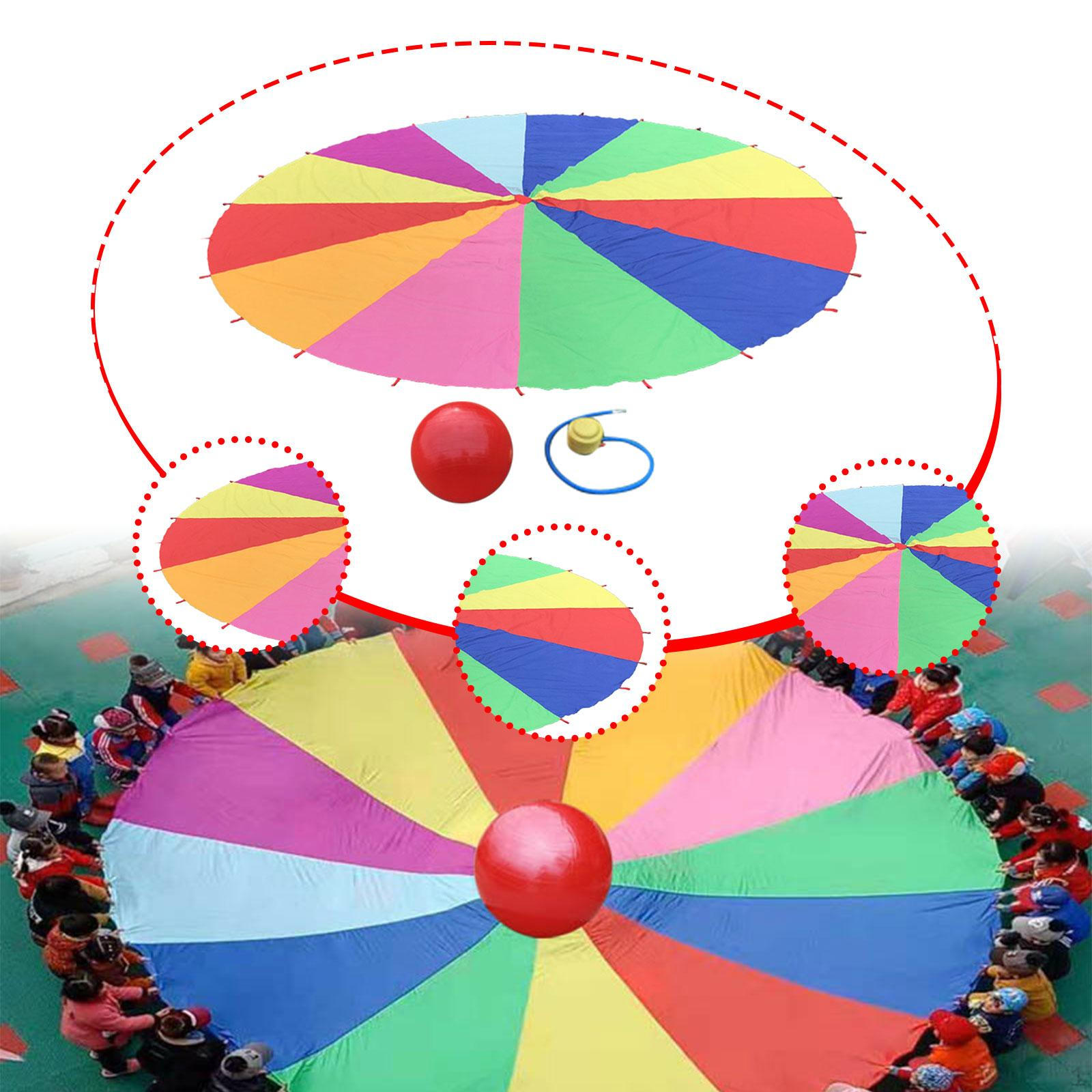 

Группа Парашют Радуга Зонт Пляж Цветовое восприятие Спорт Координация рук и глаз Игра на свежем воздухе 500 cm