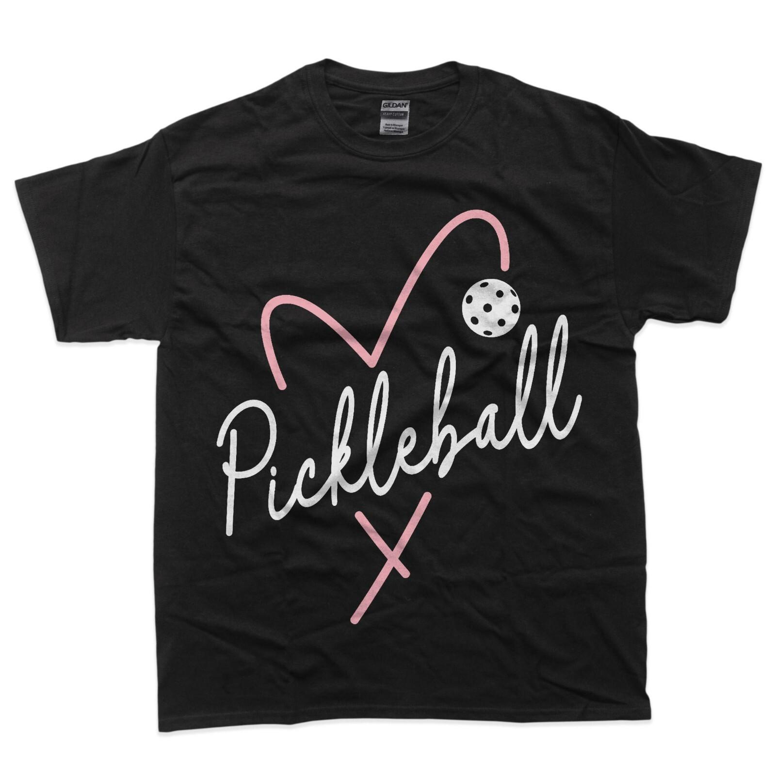 Valentine s Day Pickleball Heart Funny Heart Shape Women T-Shirt S