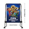 2026 FIFA World Cup Themed Drawstring Backpack Versatile for Office and Outdoor Activities Features An Adjustable Drawstring Closure