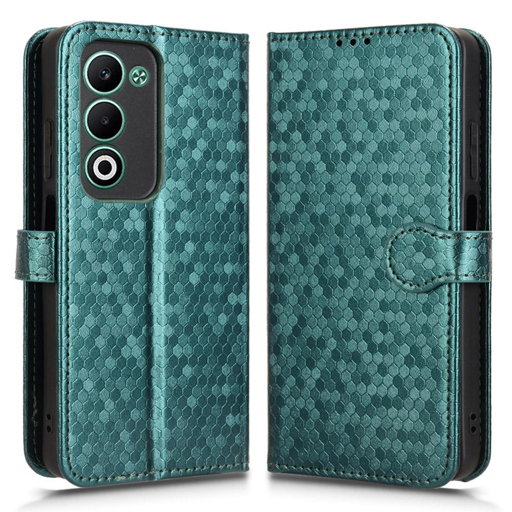 For Oppo A5 5G CPH2735/A5 4G CPH2727 Wallet Case Dot Pattern Imprint PU Leather Phone Cover with Wrist Strap