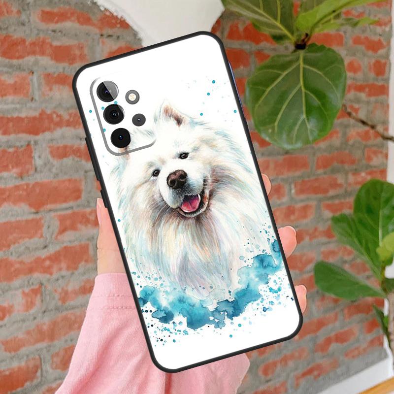 Cartoon Samoyed Dog Phone Case For Samsung Galaxy A55 A35 A25 A15 A52 A32 A12 A51 A71 A13 A33 A53 A14 A34 A54