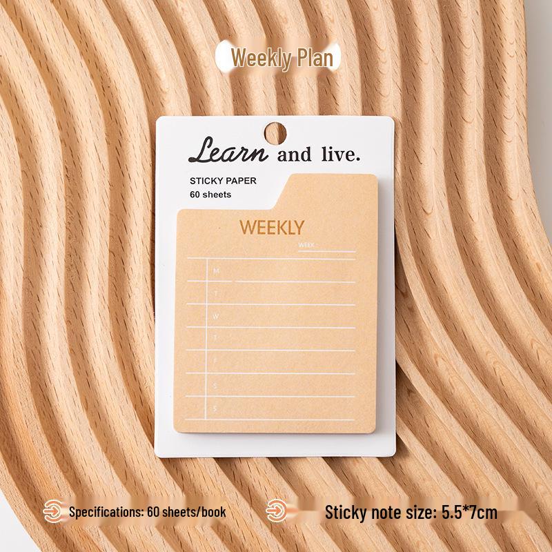 

Simple & Fresh Sticky Notes: Monthly & Weekly Schedules with Strong Adhesive Note Strips 60 sheets/book
