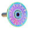 Bike Headset Cover Alloy 28.6mm Front Fork Stem Top Cap for Mountain Road Bike Totem Pattern