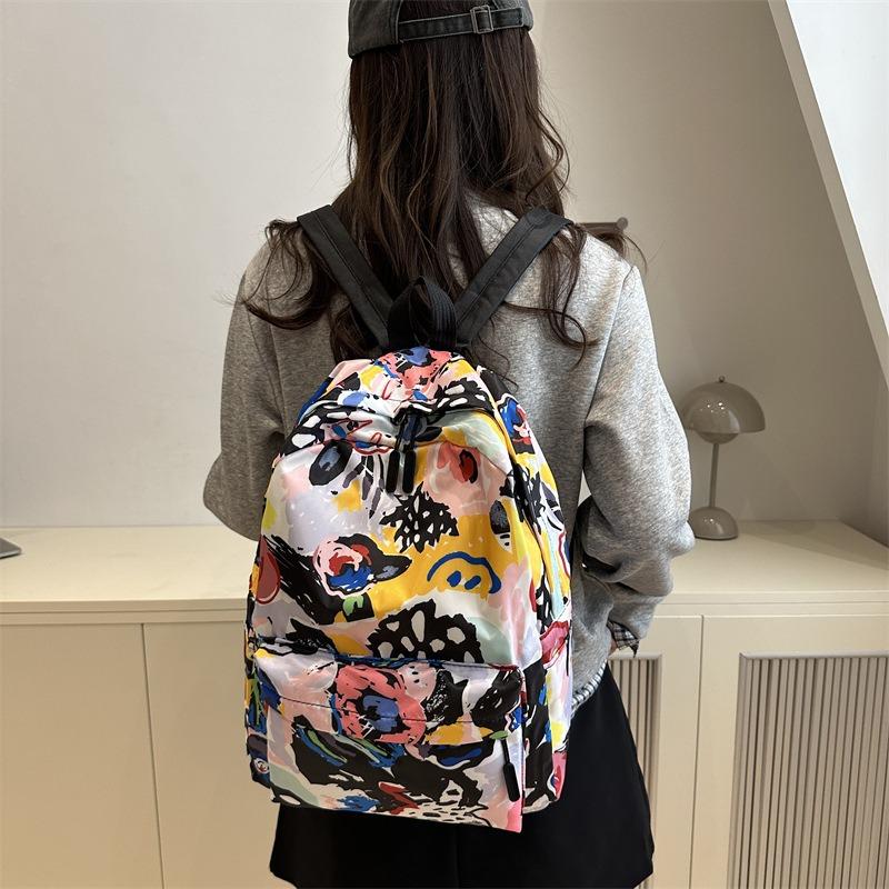 New Schoolbag Female Style, College Student Backpack Primary School Junior High School Leisure College Style Backpack Female