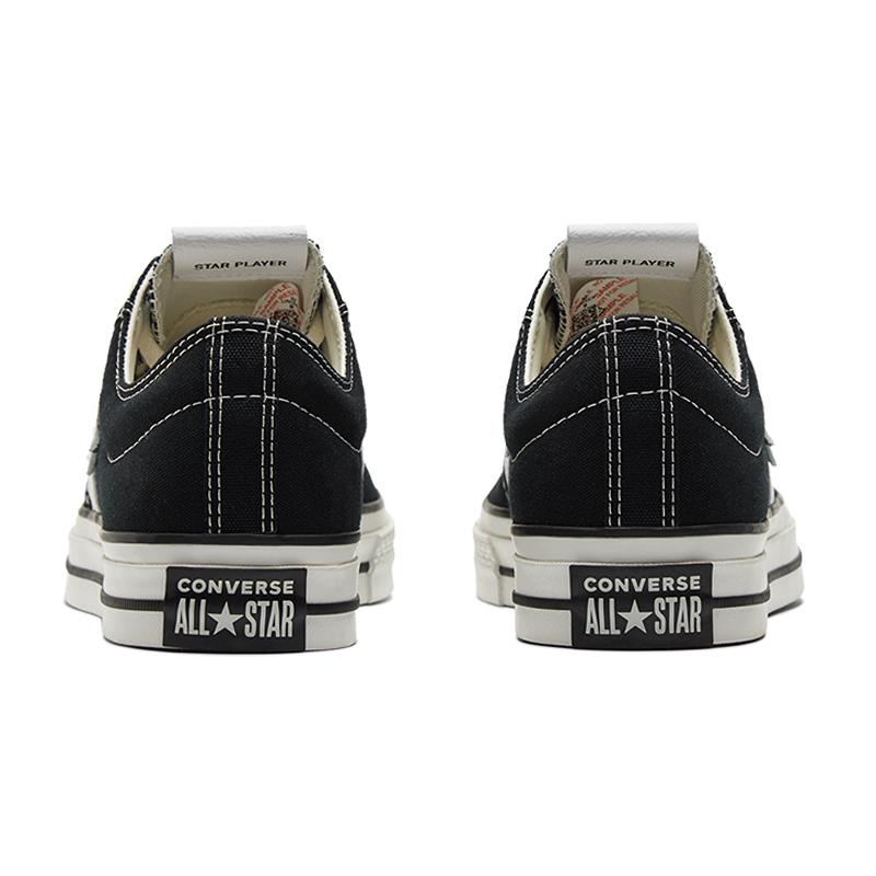 Converse Star Player 76 Star Arrow Logo Low-Top Canvas Shoes Unisex Black & White