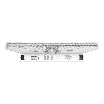Multipurpose Rolling Parallel Ruler with Scale Markings Clear Plastic Roller Drawing Ruler for Architect Student Drawing