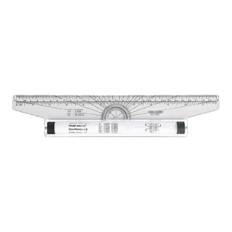Multipurpose Rolling Parallel Ruler with Scale Markings Clear Plastic Roller Drawing Ruler for Architect Student Drawing 1