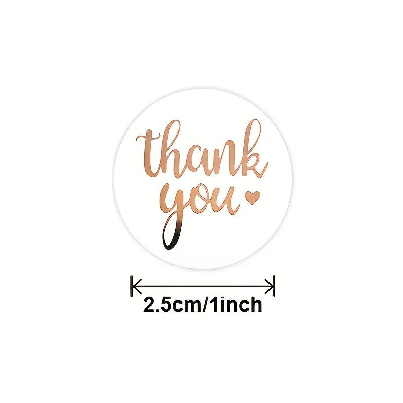 Golden Foil Wedding Thank-you Stickers - White Paper Labels for Gift Packaging