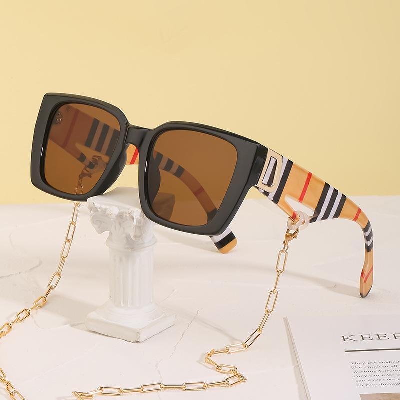 JYL TS Women's New Trendy Chain - Square Necklace-Style Sunglasses 21061