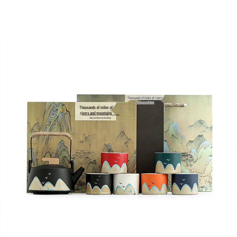 Ink Wash Landscape Kung Fu Tea Set