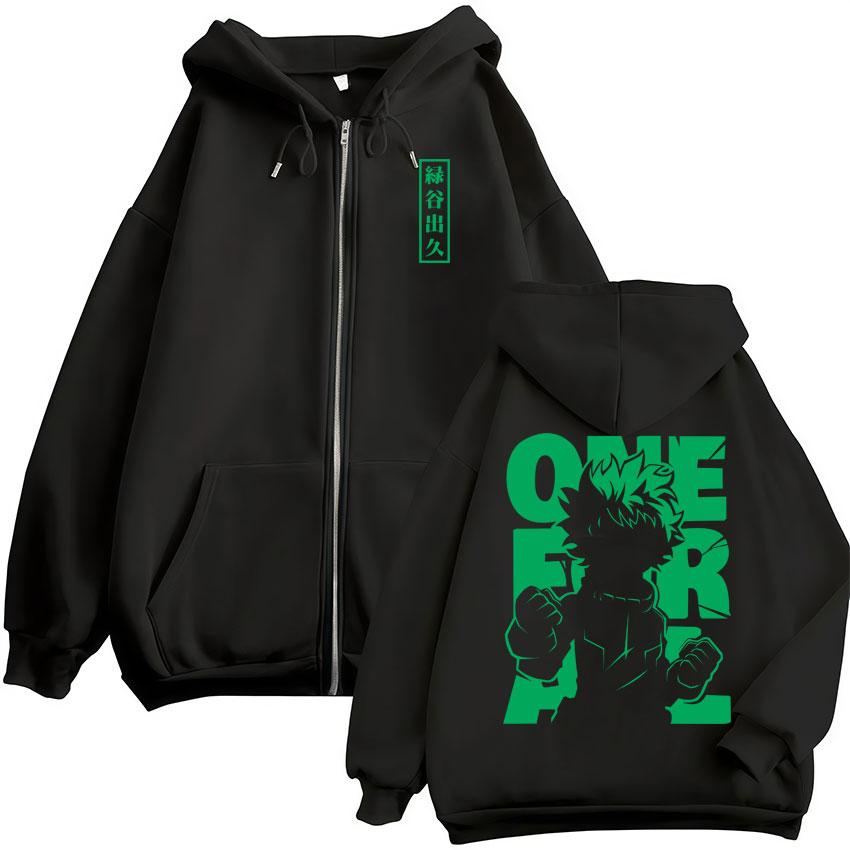 Japonia Anime My Hero Academia Bluzy Rozpinane Harajuku Moda Manga Vintage Bluza Męska Damska Polar Oversize Dresowe Kurtki
