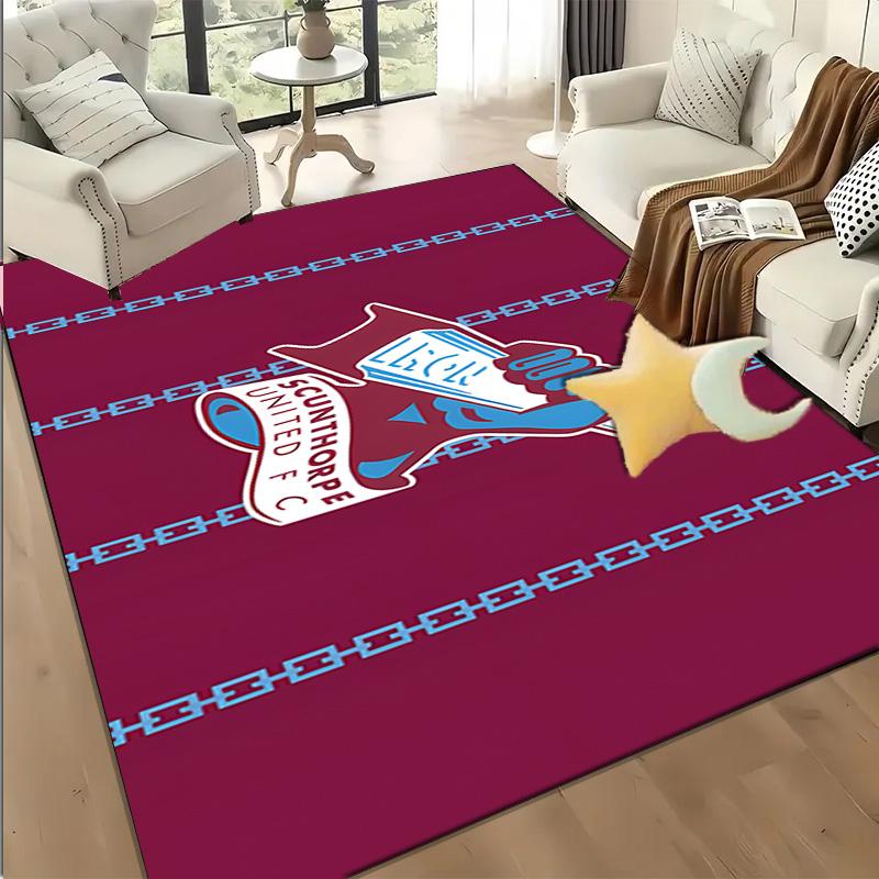 1PC Scunthorpe Fc Emblem Floor Mat for Living Room, Game Rooms, Office, Bedroom, Office Floor Mat Playful Design, Christmas fan gifts