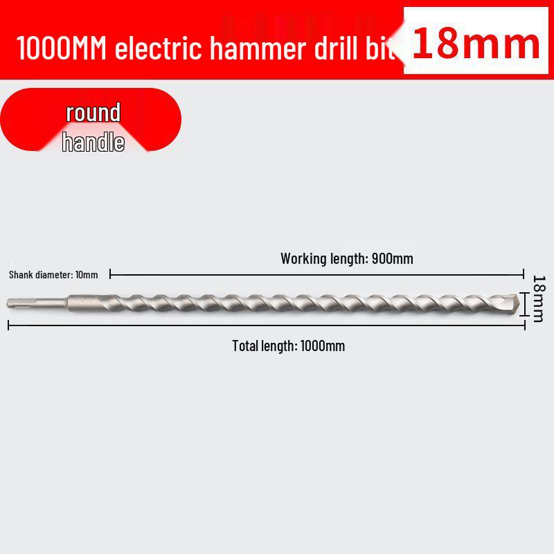 Two-Groove Round Handle & Four-Square Handle Concrete Hammer Drill Bit