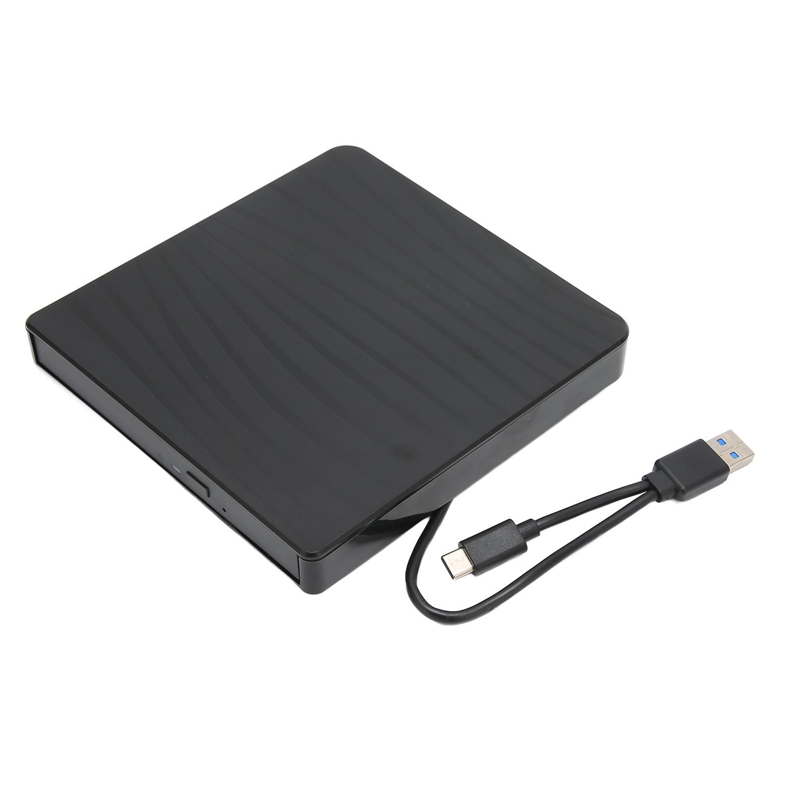 

Внешний DVD-привод CDDVD-рекордер USB 3.0 Передача данных Интерфейс типа C 2 в 1 Дизайн Портативный DVD чёрный