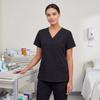 Women's V-neck Short-sleeve Workwear With Pockets For Healthcare Staff