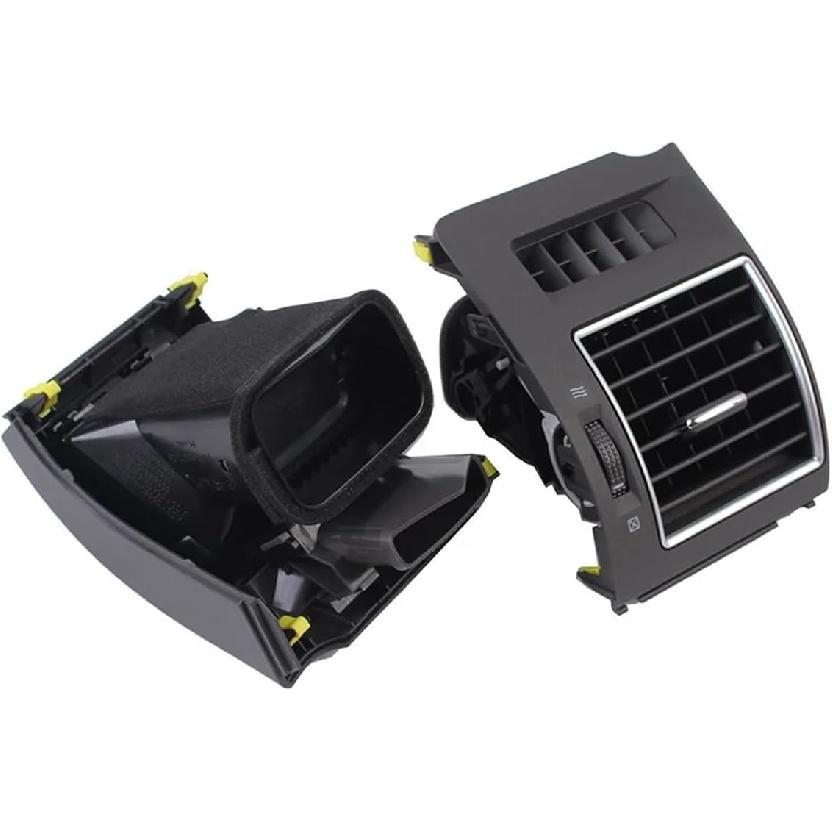 Car Dashboard Air Conditioning Vent Outlet Replace Compatible For Toyota Land Cruiser Prado 150 LC150 2010-2020 AC Vents Gray/Black 2pcs(Black)