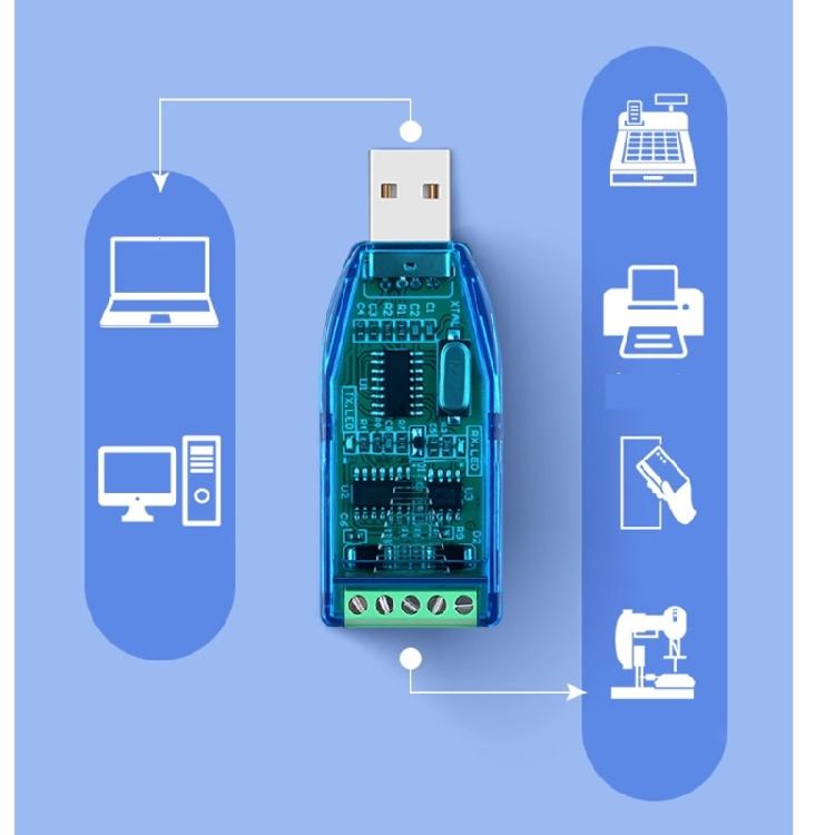 Plastic USB To RS485 Converter Supporting Fast Data Transfer In Harsh Environment Long Term Use for Professional