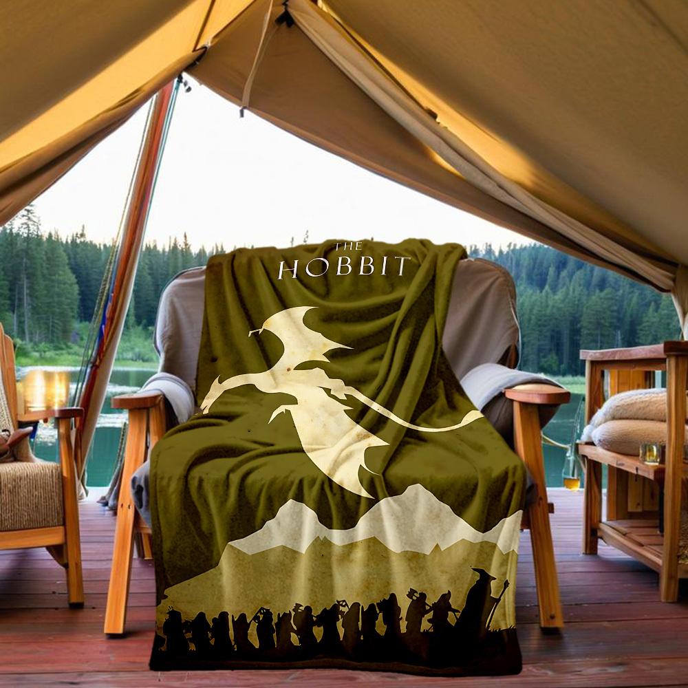 1PC The Hobbit Outdoor Blanket Lightweight Flannel, Soft & Warm, All-Season, Outdoor, Camping, Living Room, Office,  L1106056