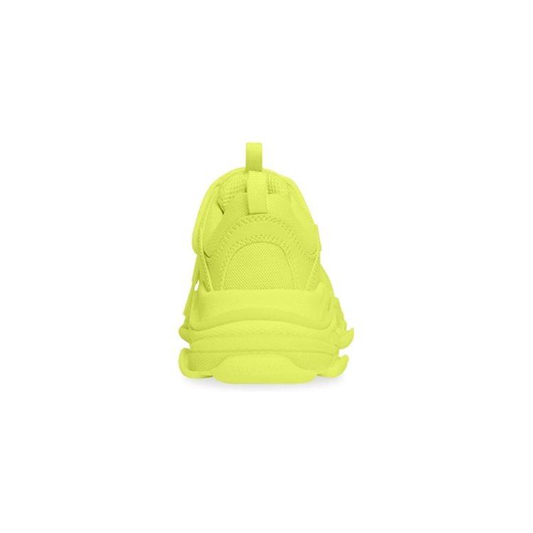 Balenciaga Triple S Lace Up Low Top Kids Lifestyle Shoes Neon Yellow Children Aged 3 7 Years Old 654251-W2CA5-7590
