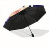 1 Stück Katzen-Garten-Automatik-Öffnungs-/Schließ-Falt-Kompaktregenschirm, 8-Speichen stabiles Dach, Leichtgewicht tragbar, Tägliche Nutzung, Geschenk, Outdoor-Regenschirm, Reise