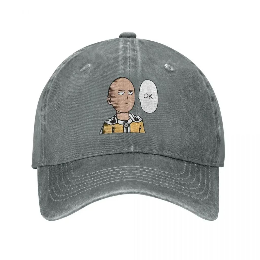 Unisex Cartoon Manga Single Hit Boy OK Cap Baseball Caps Vintage Wear Saitama Dad Hat Adjustable