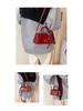 Glossy Women's Shoulder Bag with Vintage Key Pendant - 2025 Autumn/Winter Collection
