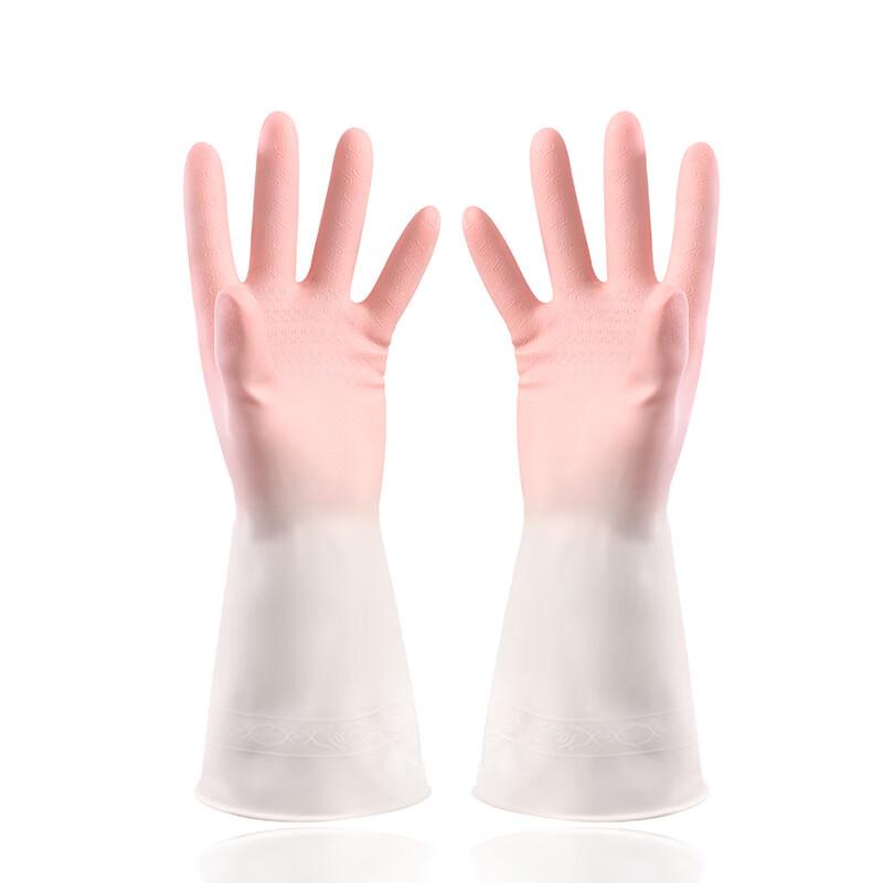 Tingle Durable Two-Tone Rubber Cleaning Gloves