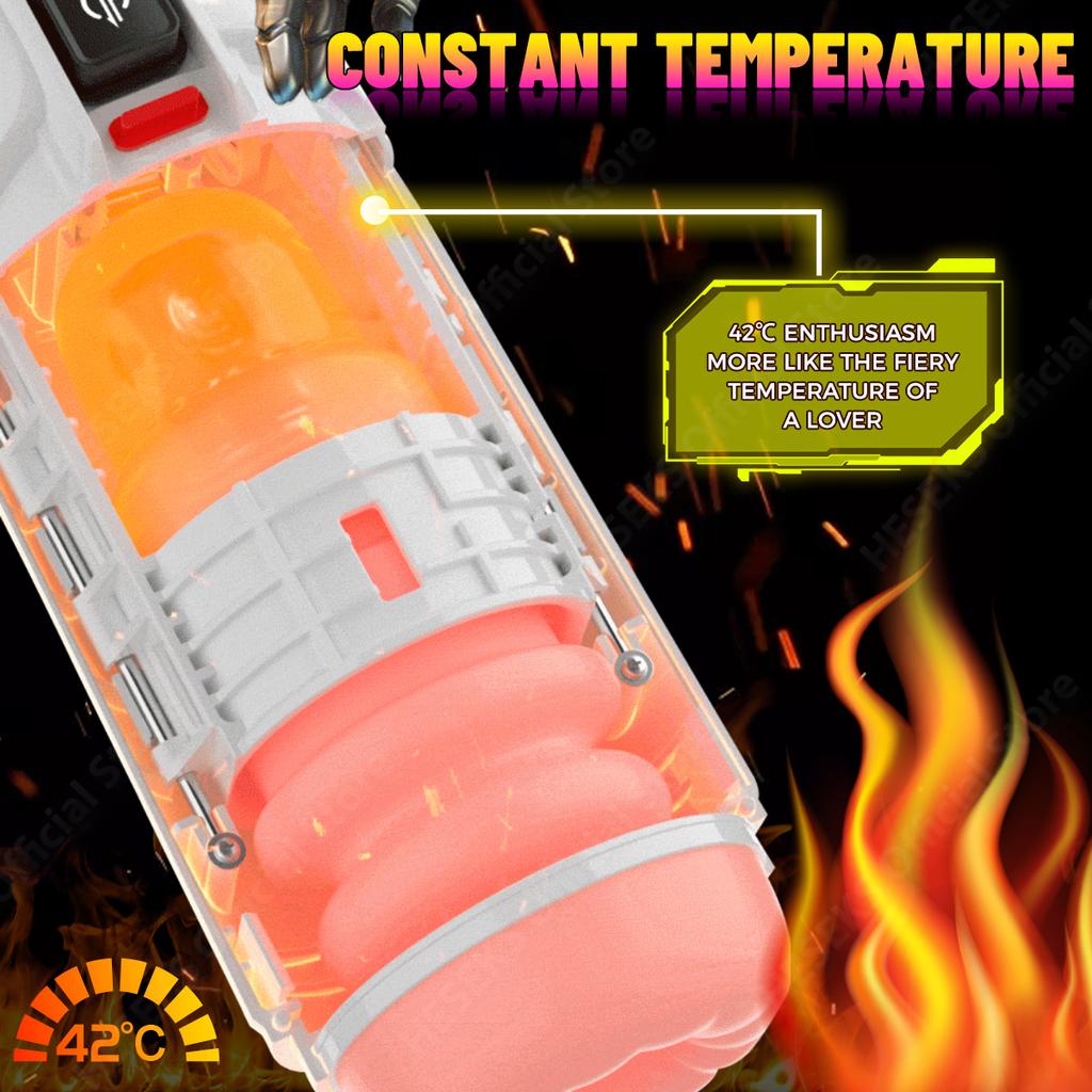 New 5D Body Telescopic Automatic Masturbator 10-frequency Telescopic Heating Real Voice Oral Sex Machine Vaginal Sex Toys for Men