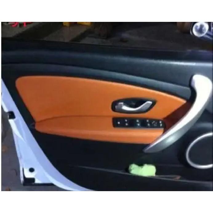 Microfiber  Door Panel /Armrest Leather Cover Protective Trim For  Renault Megane 3 / Fluence Car Interior with Mount Fittings
