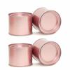 4Pcs/Set Portable Multipurpose Round Mini Seal Metal Tea Can Tinplate Stretch Candle Can Canisters Candy Jar Aromatherapy Box