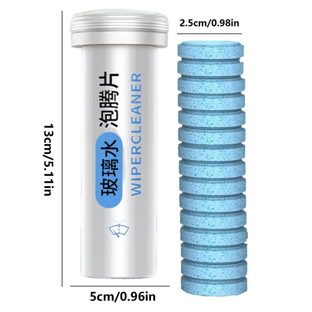 

Car Windshield Washer Fluid Tablets 15PCS Solid Effervescent Tablets Glass Cleaner For Car Room Kitchen Window