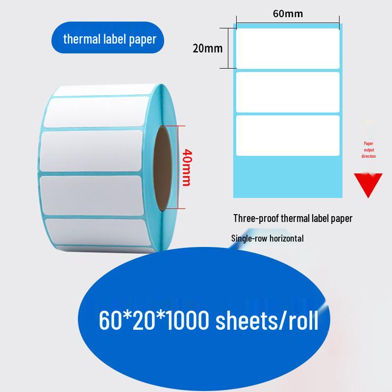 Durable Self-Adhesive Thermal Label Paper for Electronic Scales - Barcode Stickers (Sizes: 80x60, 50x40, 30)