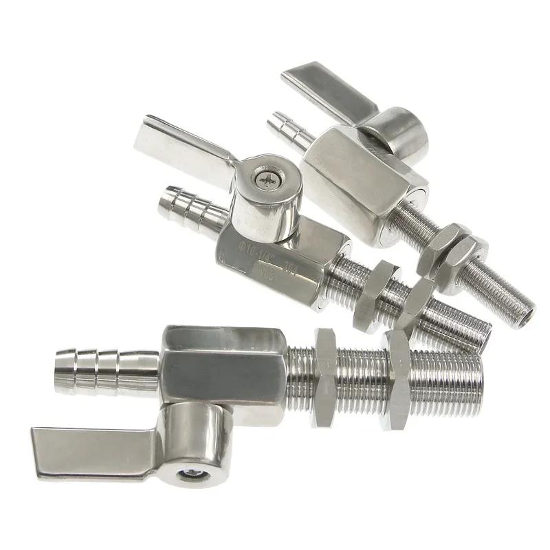 Valvola a Sfera Mini in Acciaio Inossidabile 304 con Raccordo a Innesto per Tubo Grado Sanitario 7mm 8mm 10mm 12mm Giunto per Tubo Gas Acqua Olio Microvalvola Acquario