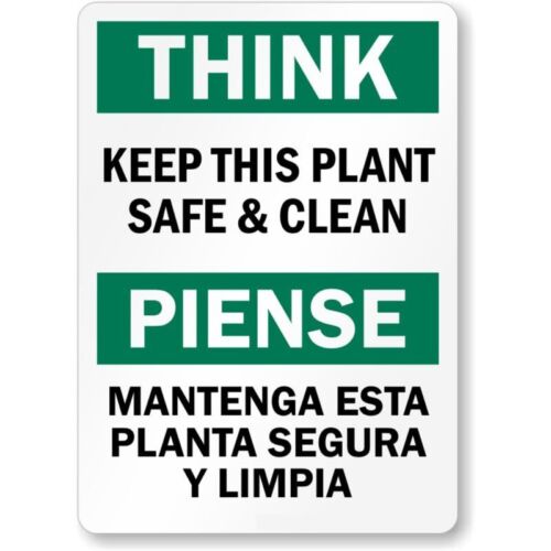 

Bilingual Keep Plant Safe Aluminum Weatherproof SignAluminum 20x30cm（7.8x11.8inch）