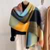 Windproof Keep Warm Blanke Multi-Colored Pashmina Fashion Scarf Shawl  Winter