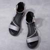 Elegant Women's Summer Sandals With Peep-toe And Low Heel For Stylish Comfort