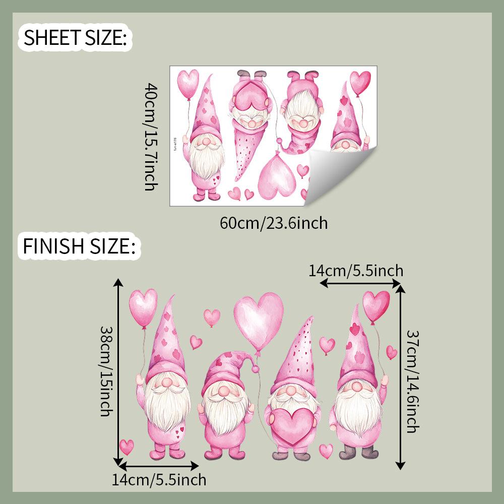 

Мультяшный гном, воздушный шар, сердце, спальня, гостиная, домашний фон, украшение и декорирование, наклейки на стену