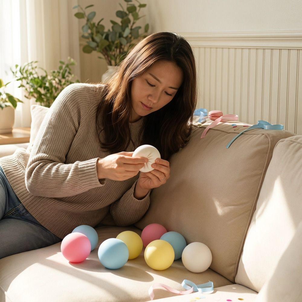 Bunter Squishy Ball Knet-Sensorisches Fidget Spielzeug Neuheit Langsam aufsteigender Ball Weihnachtsgeschenk