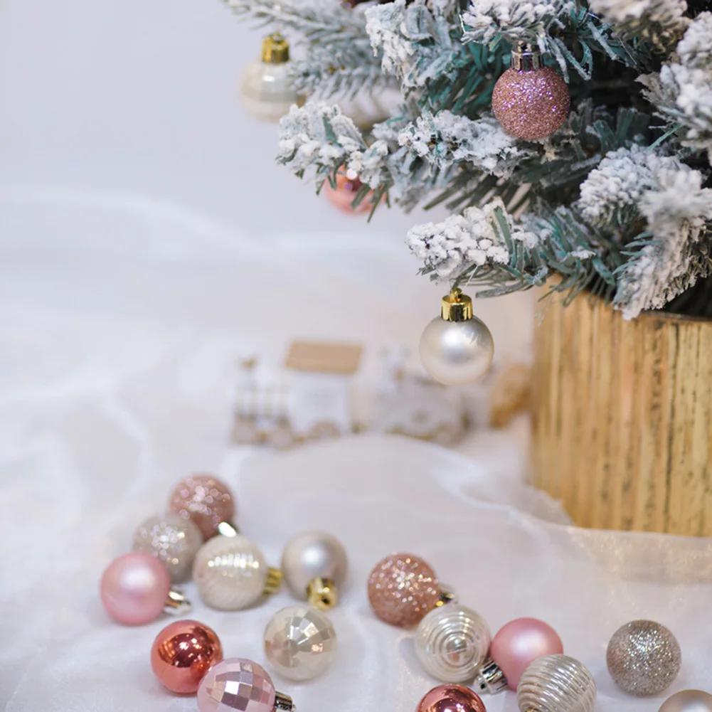3cm Diameter Christmas Balls Holiday Decor 3cm Diameter Elegant Design Festive Charm Plastic Material For Home Decoration