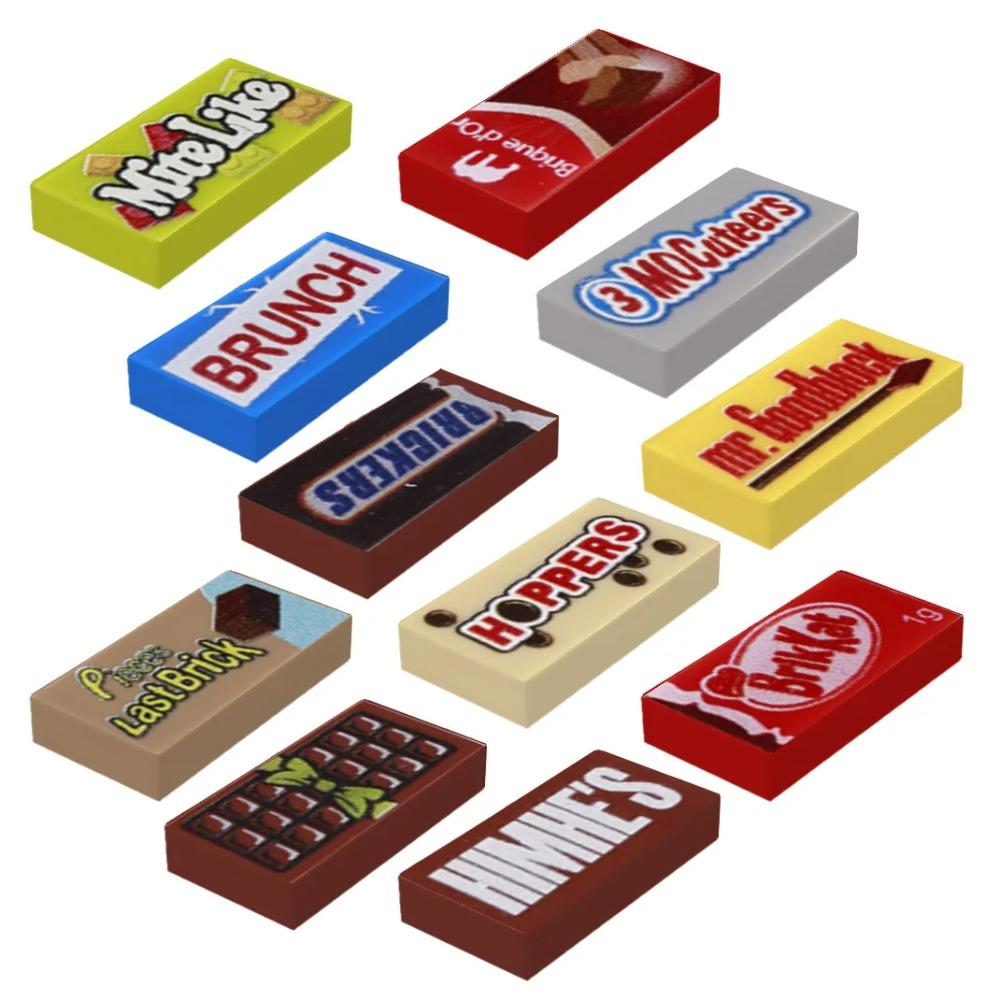 Food Printed Tiles Passport Plane Ticket Building Blocks Sushi Pizza Sound Compass Map Milk Juice Sauce Dessert Bricks Toy