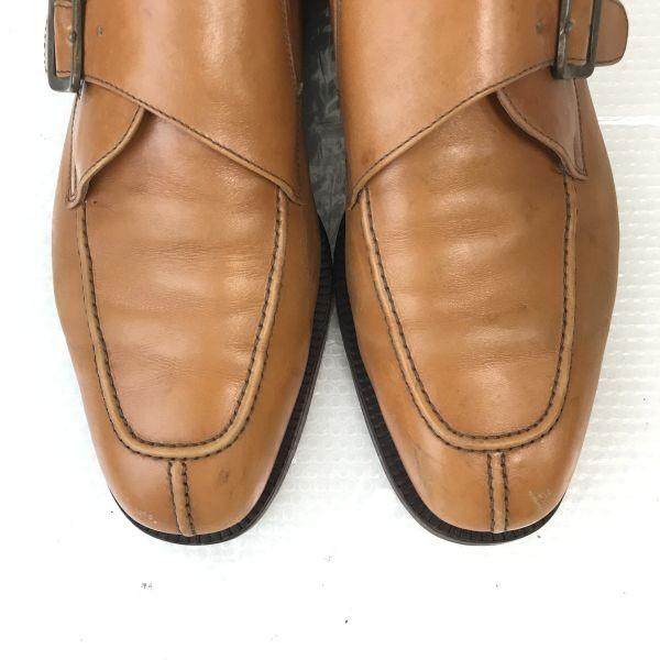 Hergestellt in Italien Massimo Germani Leder McKay-Methode Monk Strap U-Tip Moc Braun Größe 46 27.5-28.0 Business-Kleiderschuhe(GEBRAUCHT)
