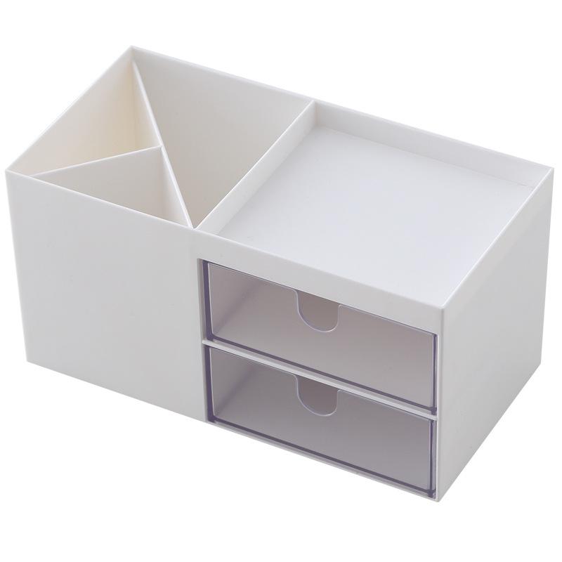 Plastic Double Drawer Jewelry and Cosmetic Organizer