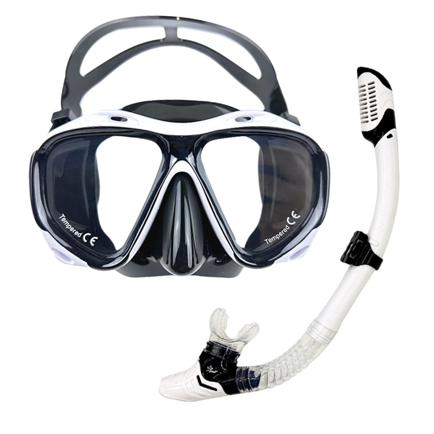 Professional Snorkel Diving Mask and Snorkels Goggles Eyeglasses Diving Swimming Easy Breath Tube Kit Adult Unisex