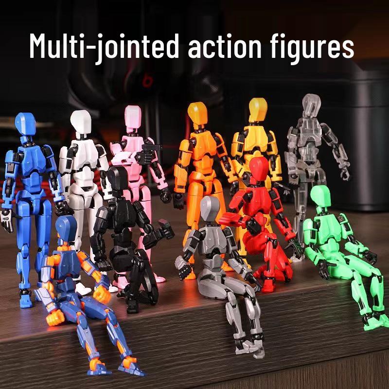 Lucky 13 Articulated 3D Printed Mini Action Figure with Personalized Joints