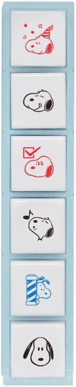 Kodomonookao Snoopy Fun Schedule Stamps, Six-Piece Set, Management, 2205-006