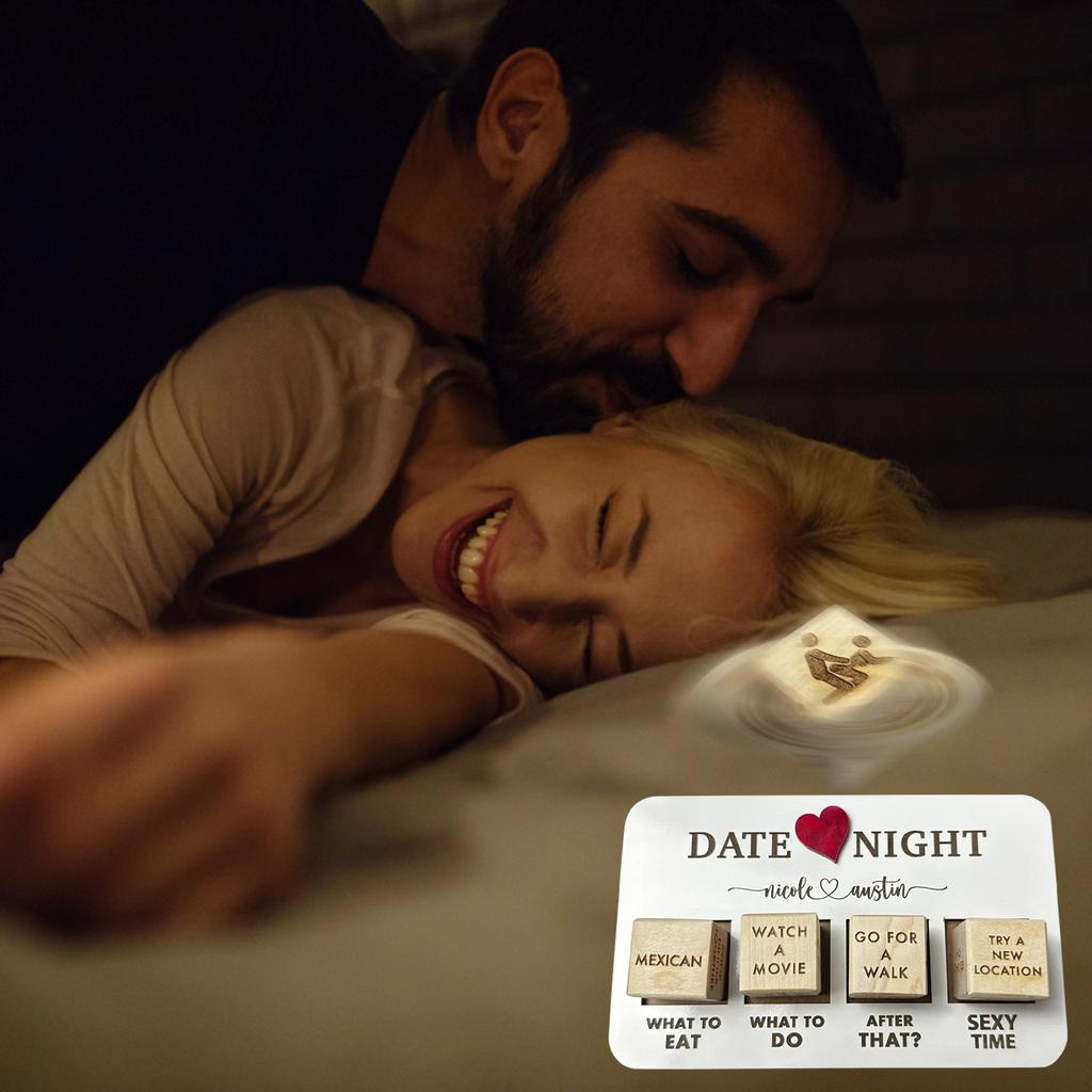 Wooden Date  Dice Couple Dating Decision Making